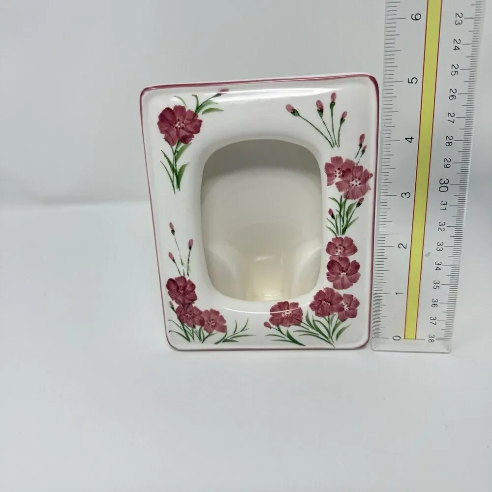Vintage Porcelain Picture Frame Floral Design – Made in Japan I.W. Rice & Co
